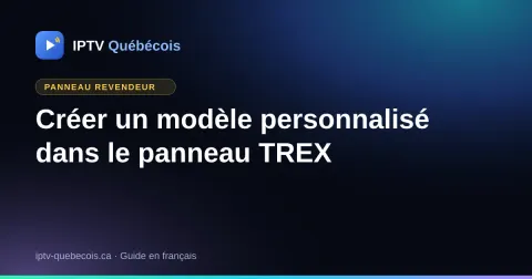 Créer un modèle personnalisé dans le panneau TREX