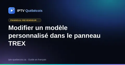 Modifier un modèle personnalisé dans le panneau TREX