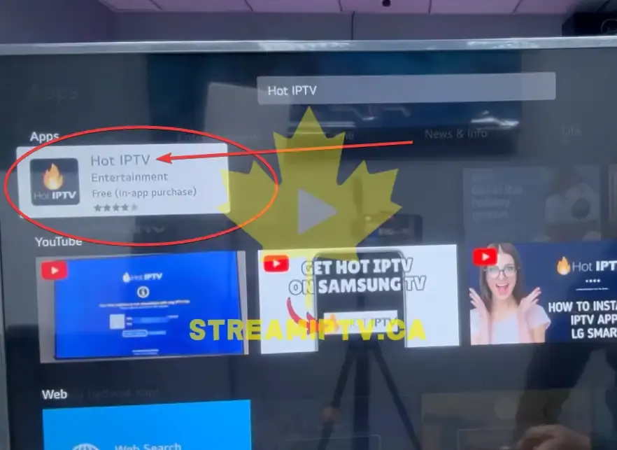Étape 5 : Sélectionnez Hot IPTV