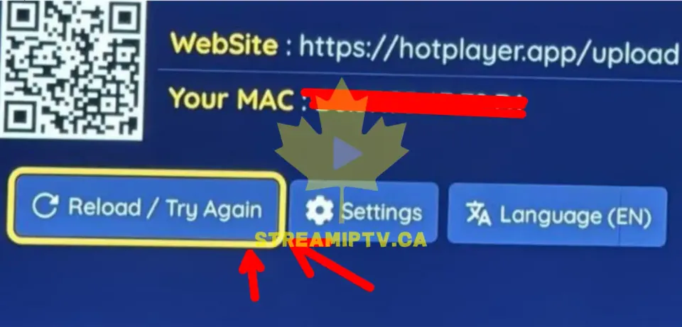 Étape 8 : Cliquez sur Reload sur votre appareil FireStick.