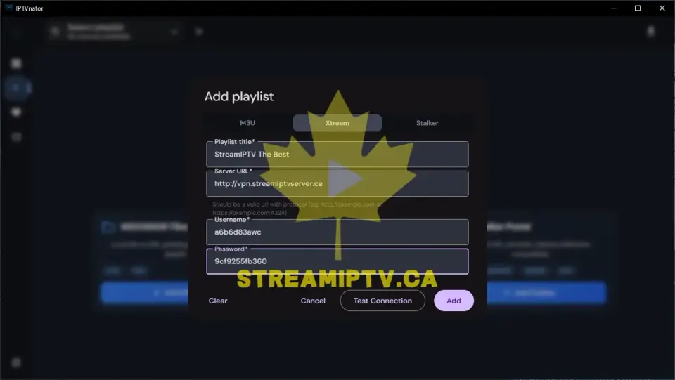Étape 3 : Entrez vos informations IPTV